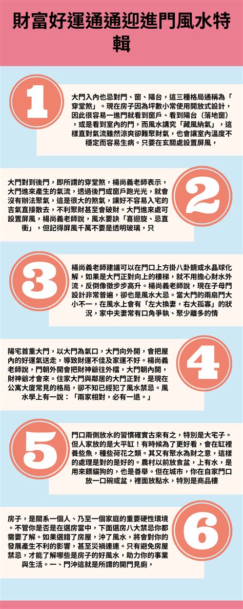 大門往外開 風水|大門風水禁忌勿踩，你家中了幾個？ 